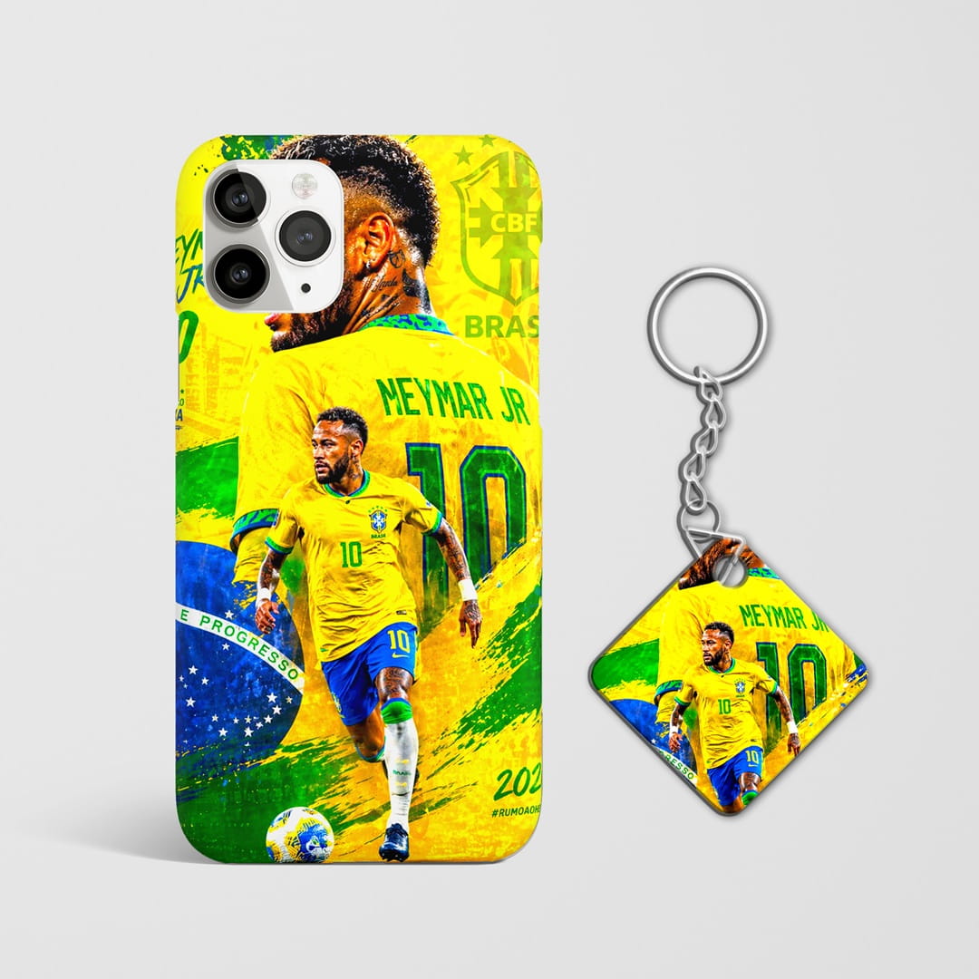 rumo ao hexa football themed mobile cover with Keychain