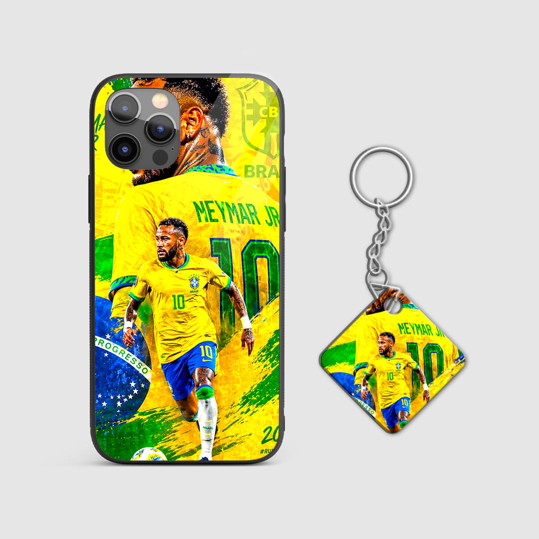 rumo ao hexa football themed mobile case with Keychain