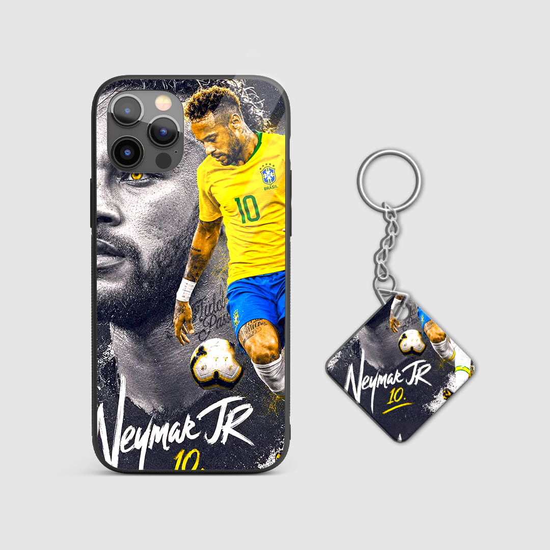 premium neymar jr armored mobile cover with Keychain