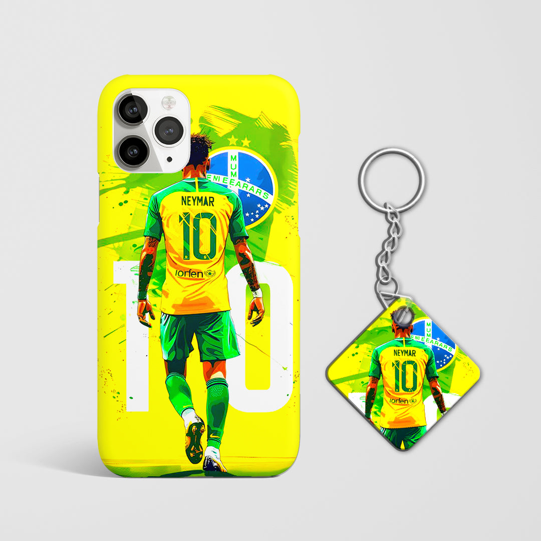 brazil football inspired protective phone cover with Keychain
