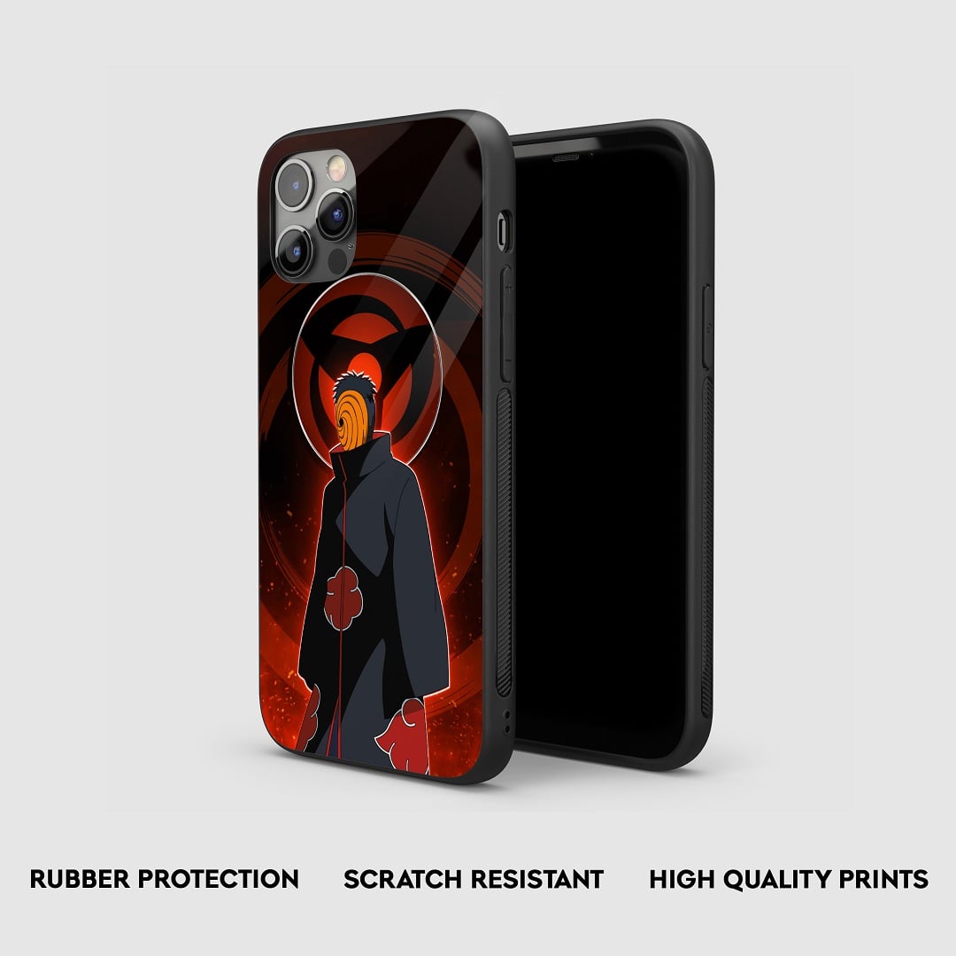 Side view of the Obito Uchiha Armored Phone Case, highlighting its protective silicone layer.