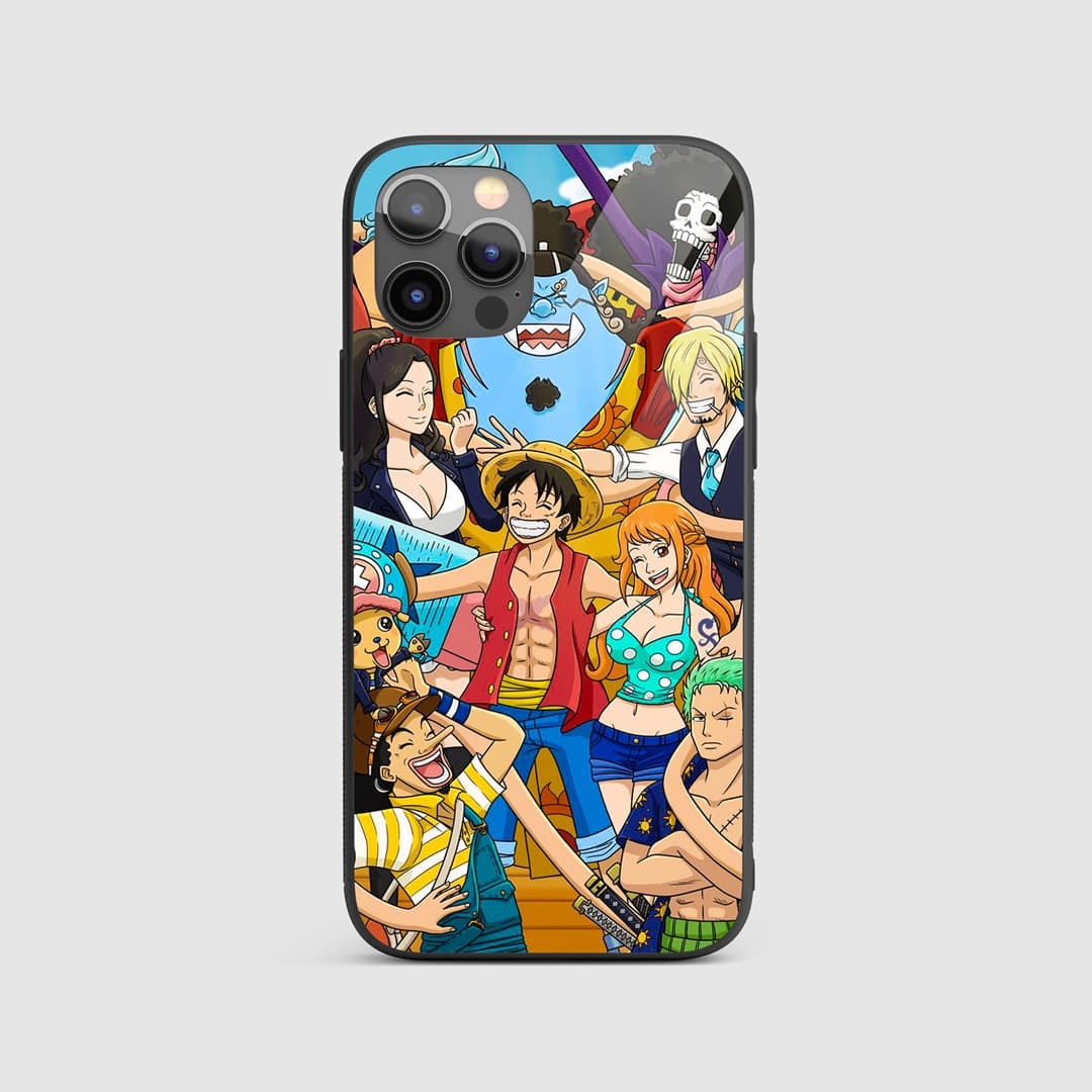 One Piece Hat Crew Silicone Armored Phone Case featuring the Straw Hat emblem.