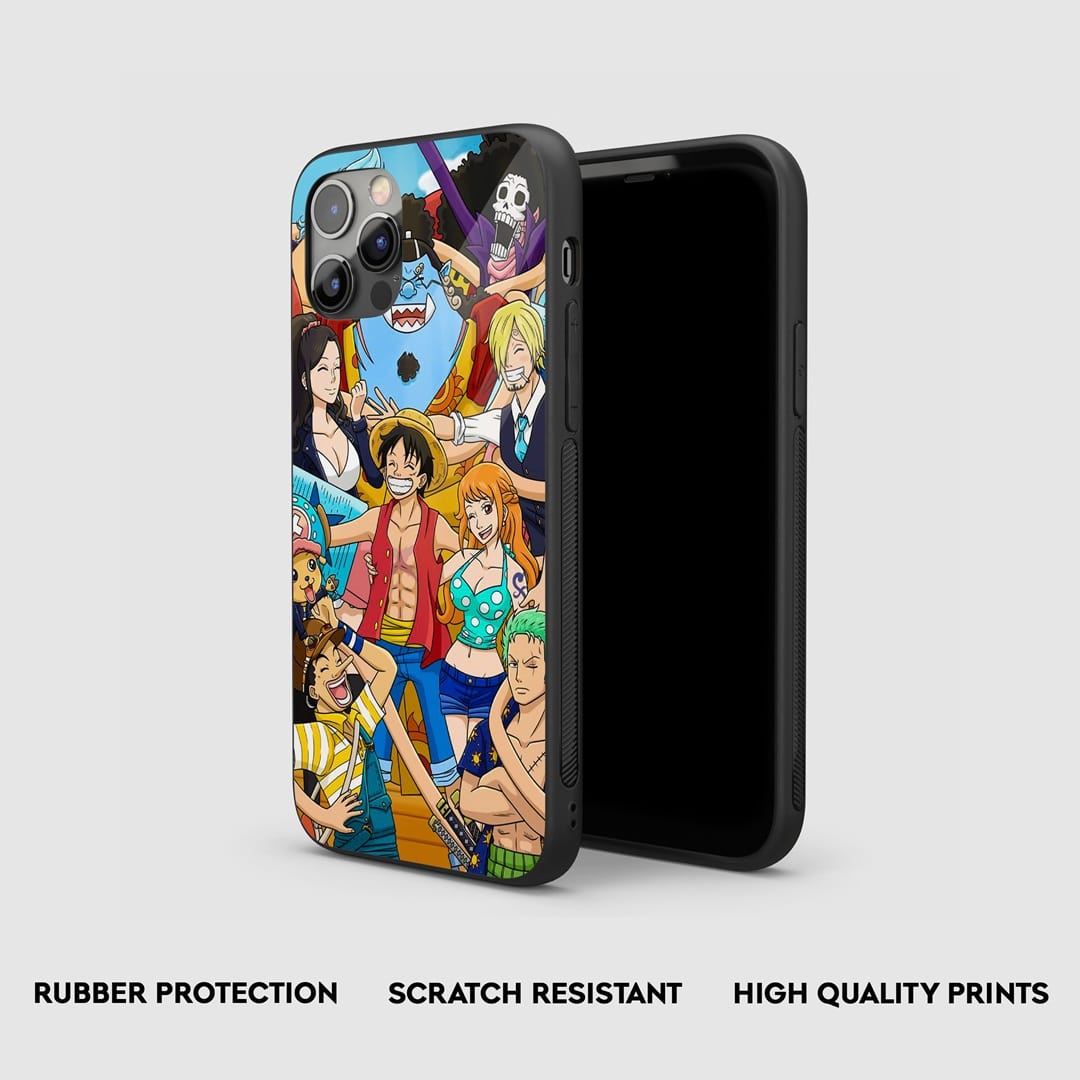 Side view of the One Piece Hat Crew Armored Phone Case, showcasing its protective thickness.