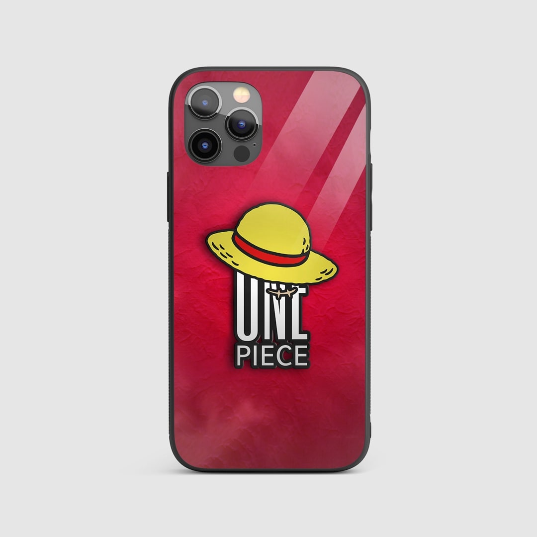 One Piece Straw Silicone Armored Phone Case featuring a design inspired by Luffy's straw hat.