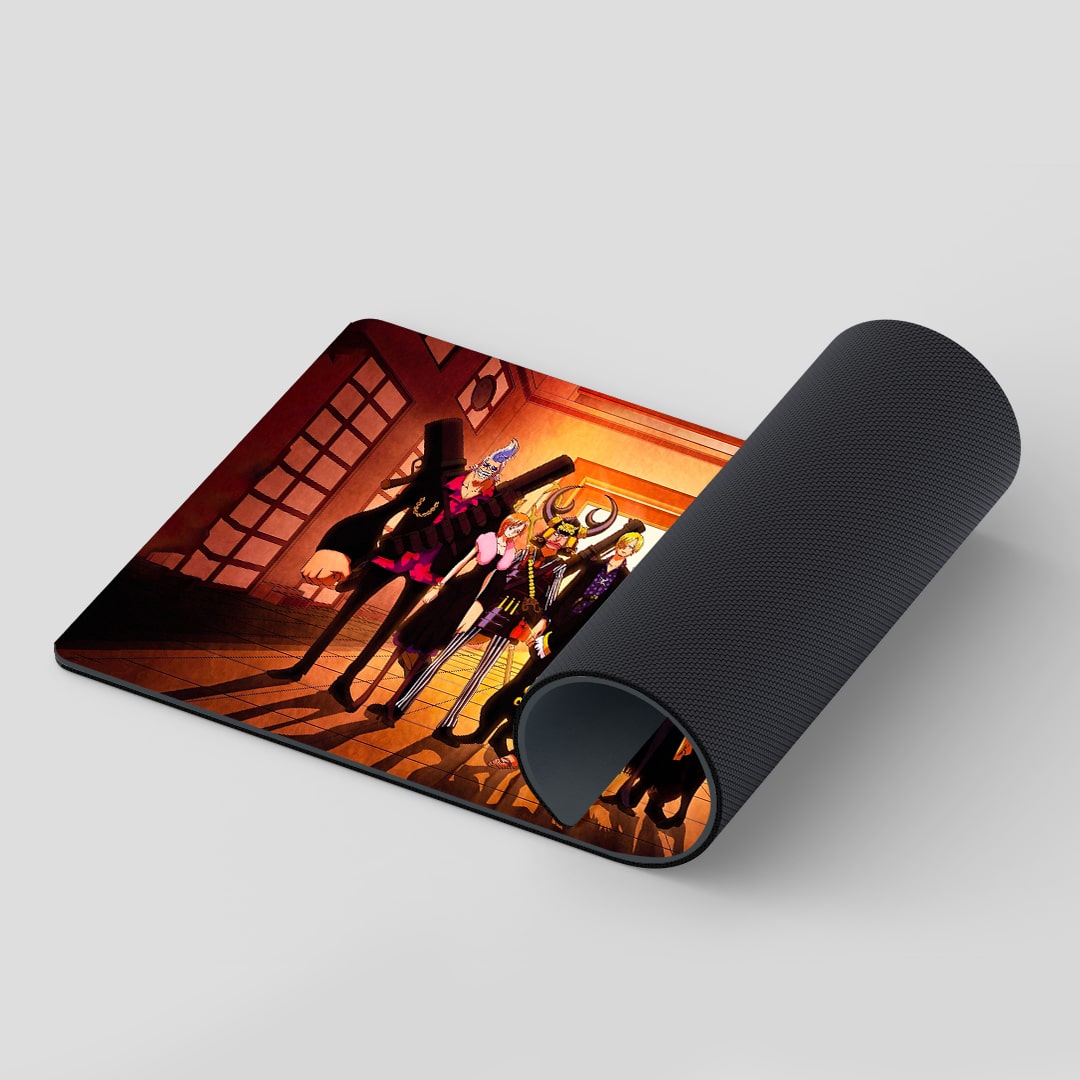 Smooth One Piece Straw Hats themed desk mat