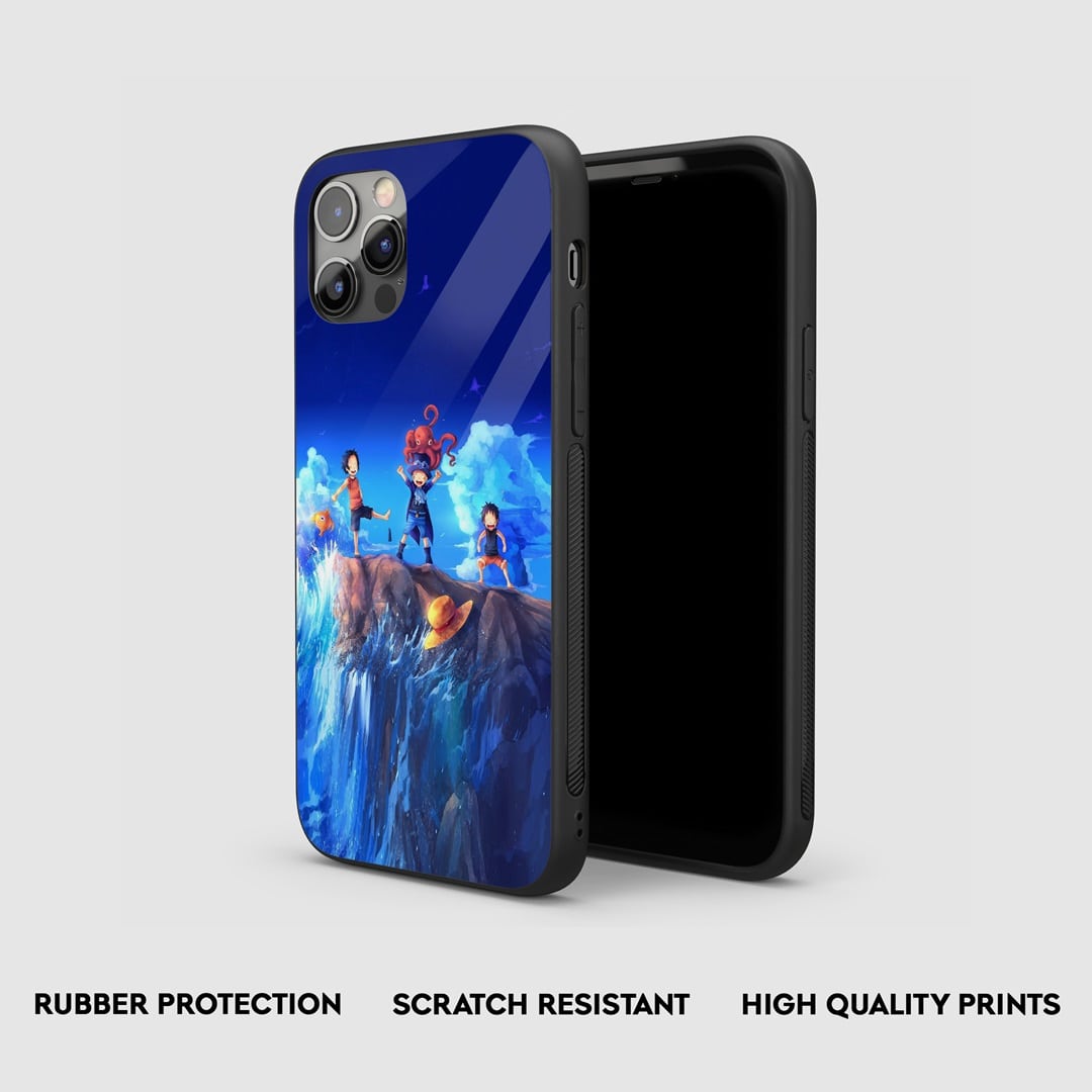 Side view of One Piece Sworn Armored Phone Case, showcasing its thick, protective silicone.