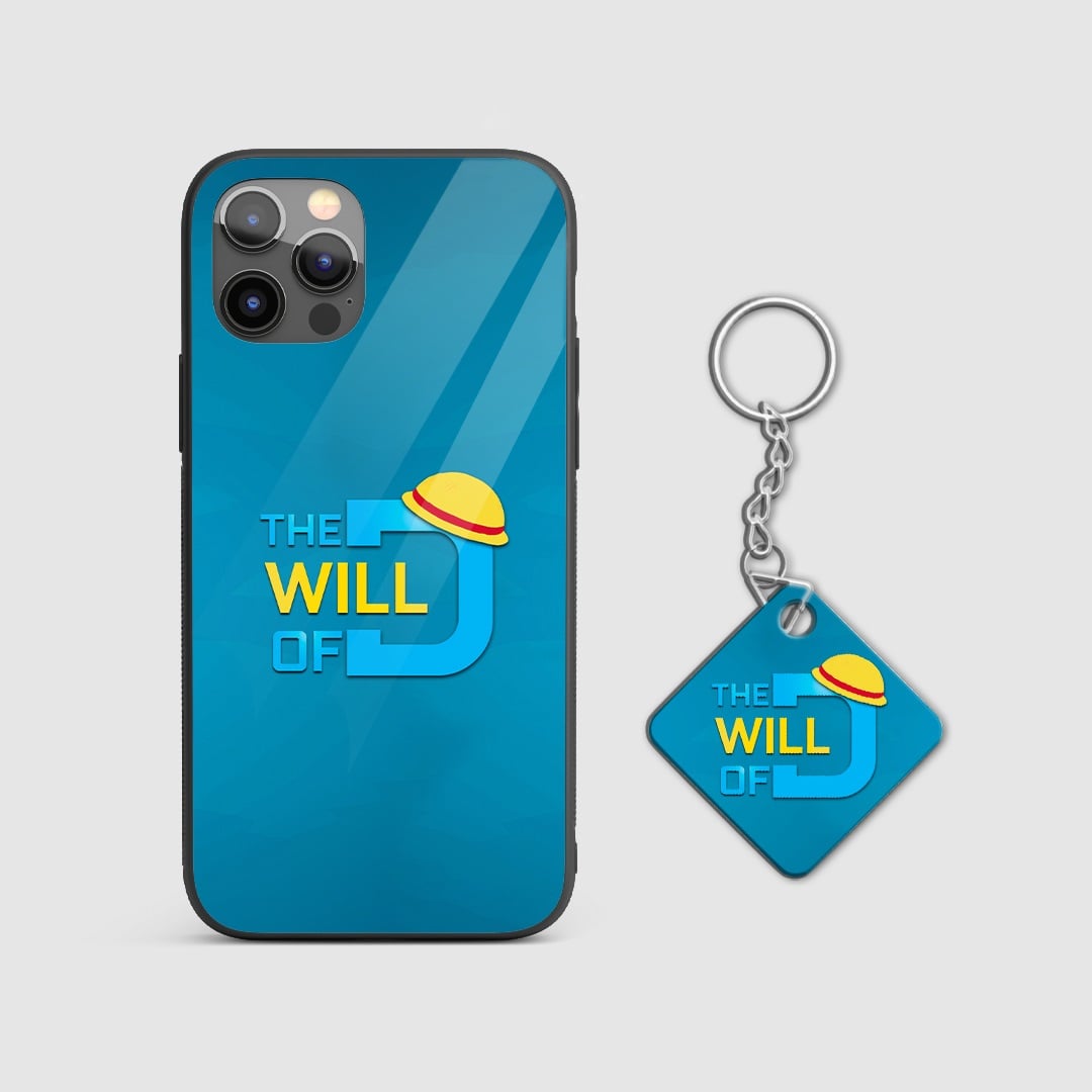 Close-up of the mysterious motifs representing the Will of D on the armored phone case with Keychain.