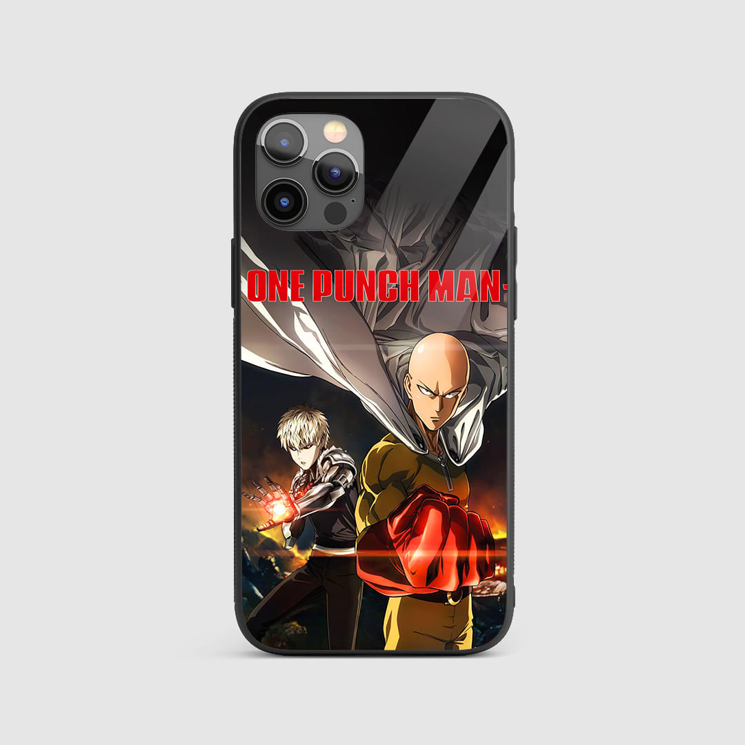 One Punch Man Anime Silicon Armored Phone Case featuring intense artwork.