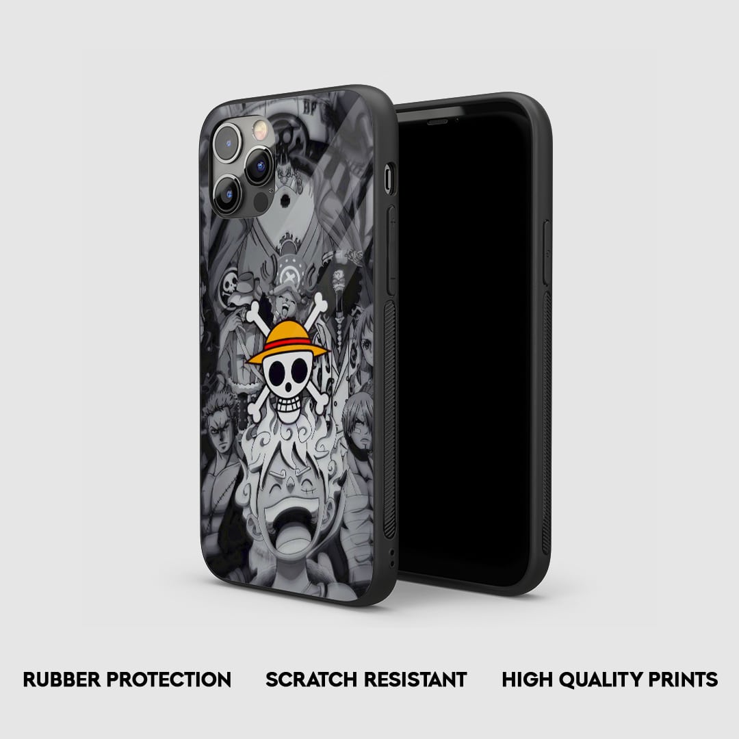 Black and White One Piece Logo Shockproof Protective Case