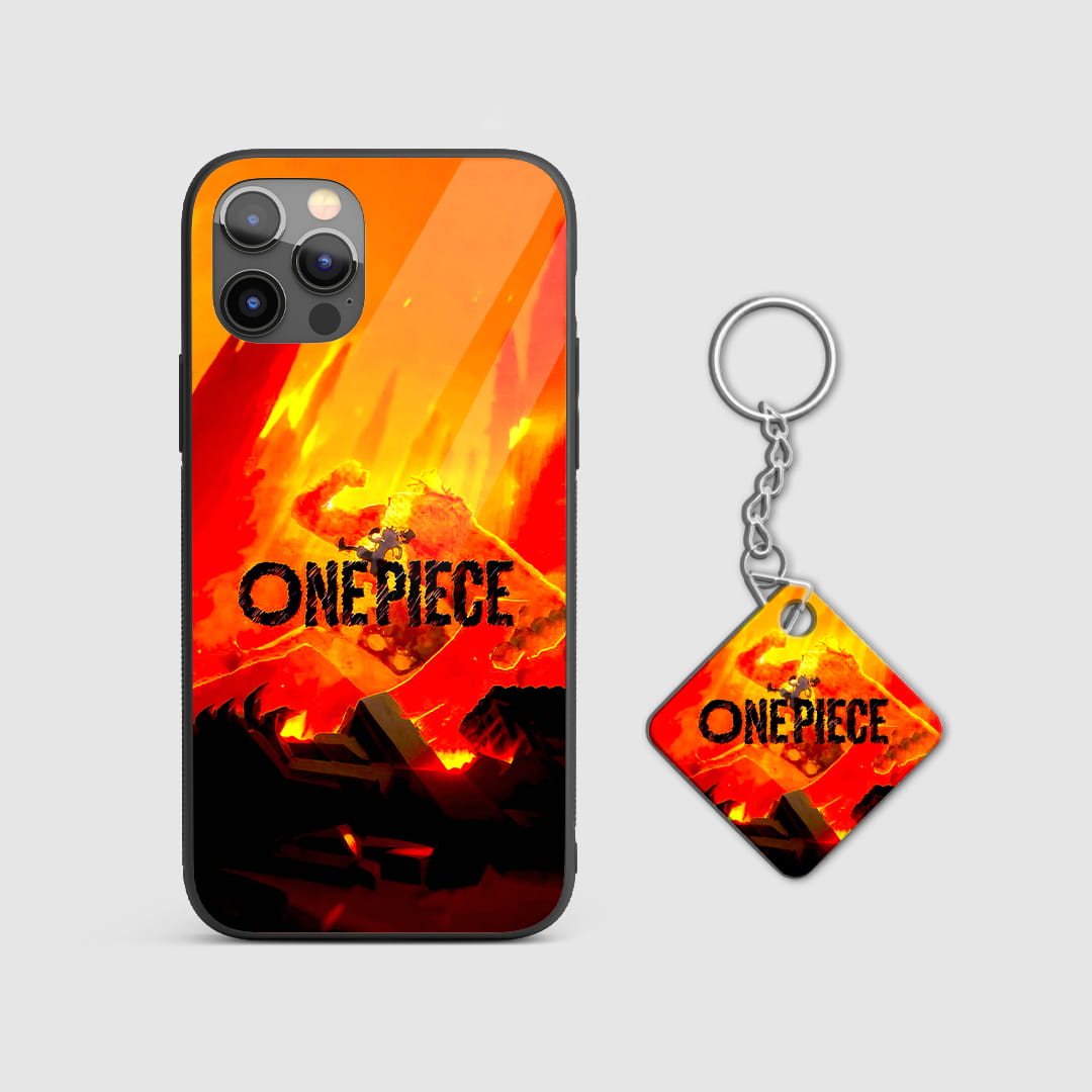 One Piece anime protective mobile cover with Keychain