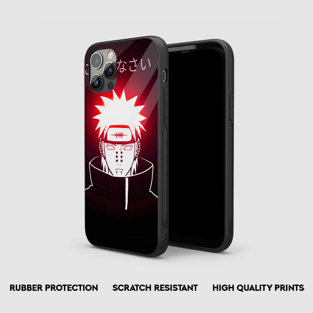 Side angle of Pain Neon anime armored phone case