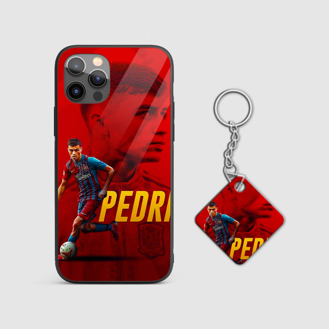 Spain football player protective mobile cover with Keychain