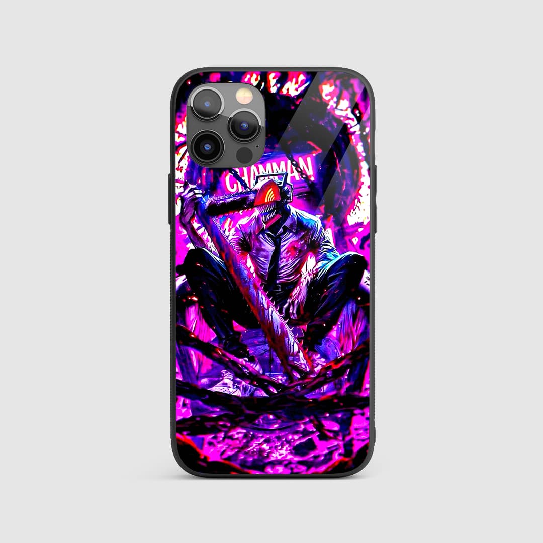 Pochita Portal Silicone Armored Phone Case front design