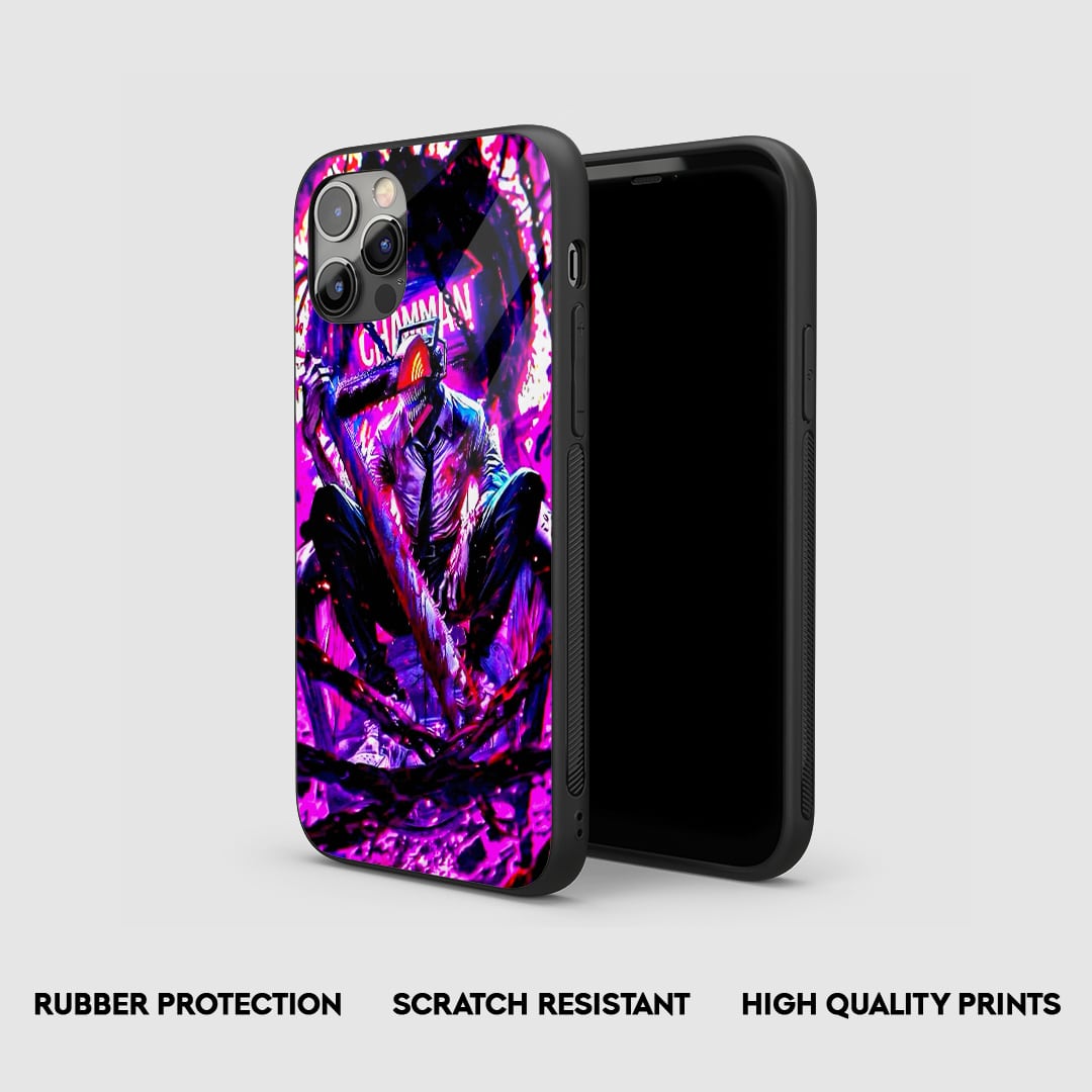 Side angle of Pochita Portal Chainsaw Man anime armored case