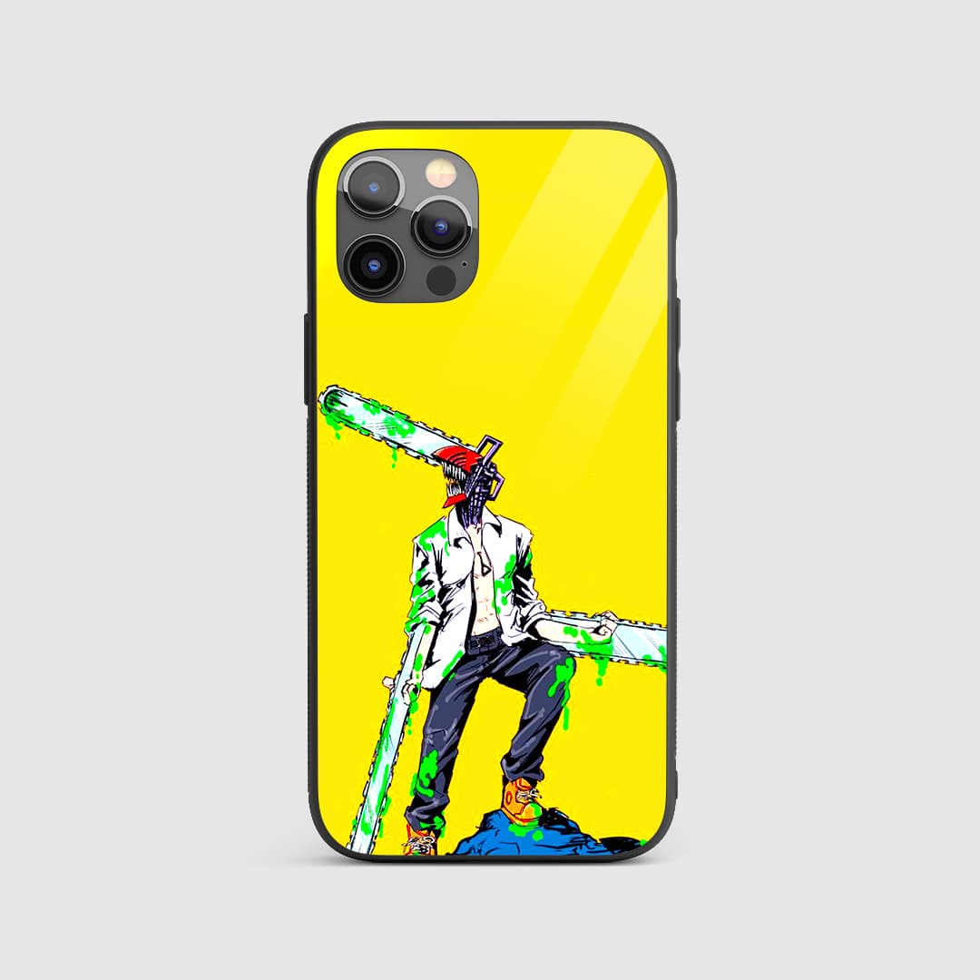Pop Art Denji Silicone Armored Phone Case front design