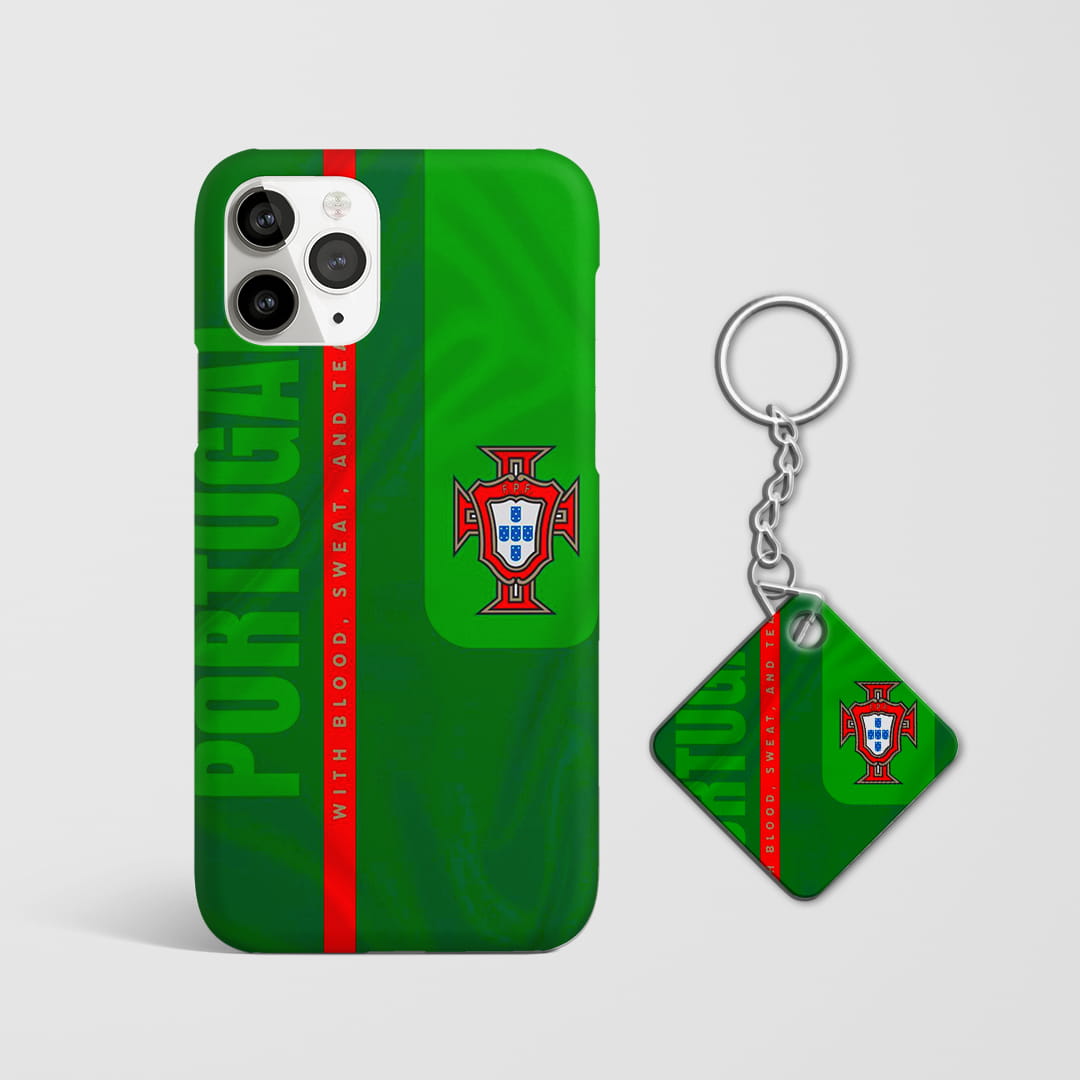 Portugal football phone case with Keychain