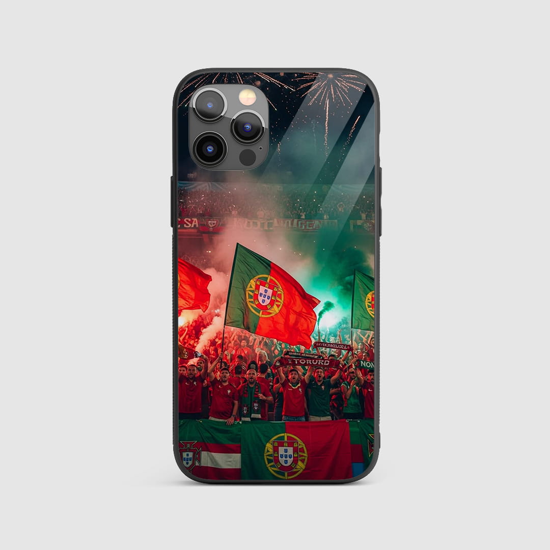 Portugal Fans Fireworks silicone armored phone case