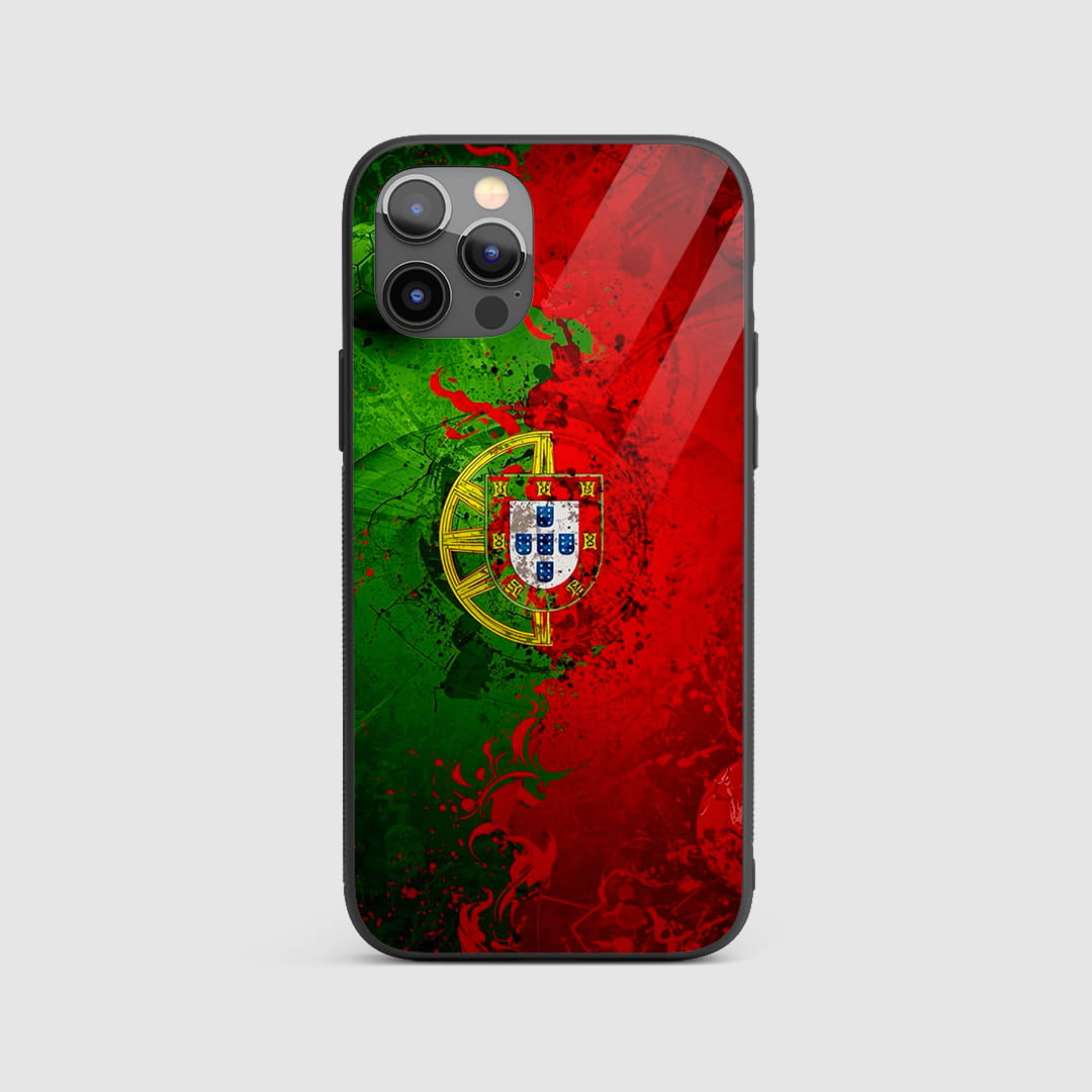 Portugal Flag Crest silicone armored phone case