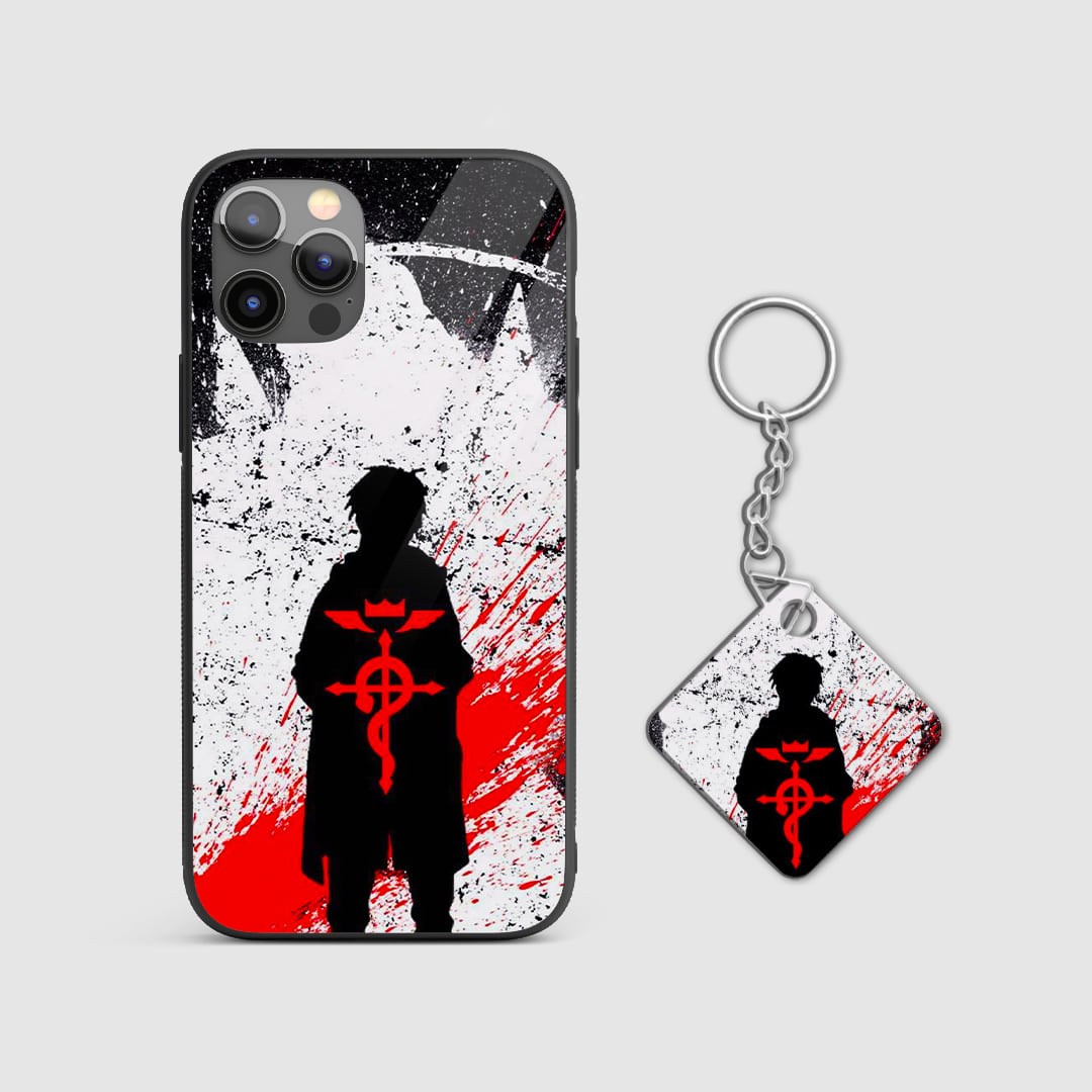Shock-resistant silicone case with bold emblem design with Keychain