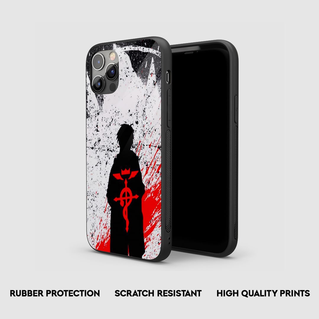 Anime-inspired red cross symbol mobile cover