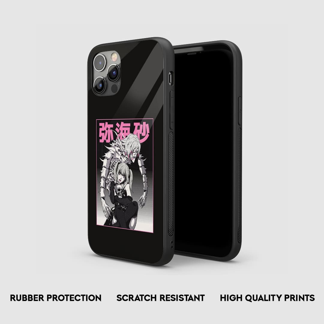 Side view of the Rem Death Note Armored Phone Case, highlighting its thick, protective silicone material.