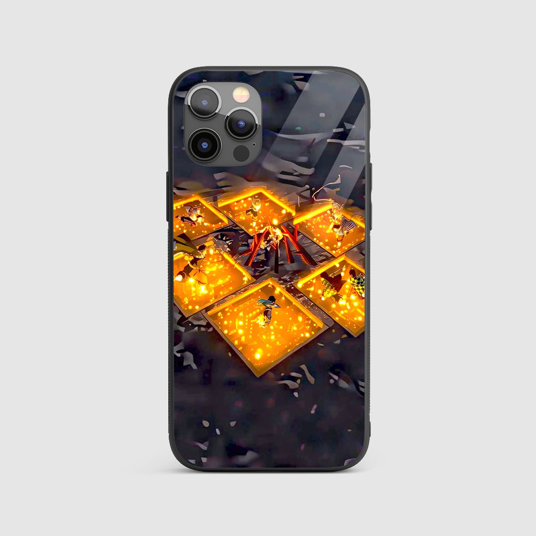 Rengoku Fight Akaza Silicone Armored Phone Case Demon Slayer