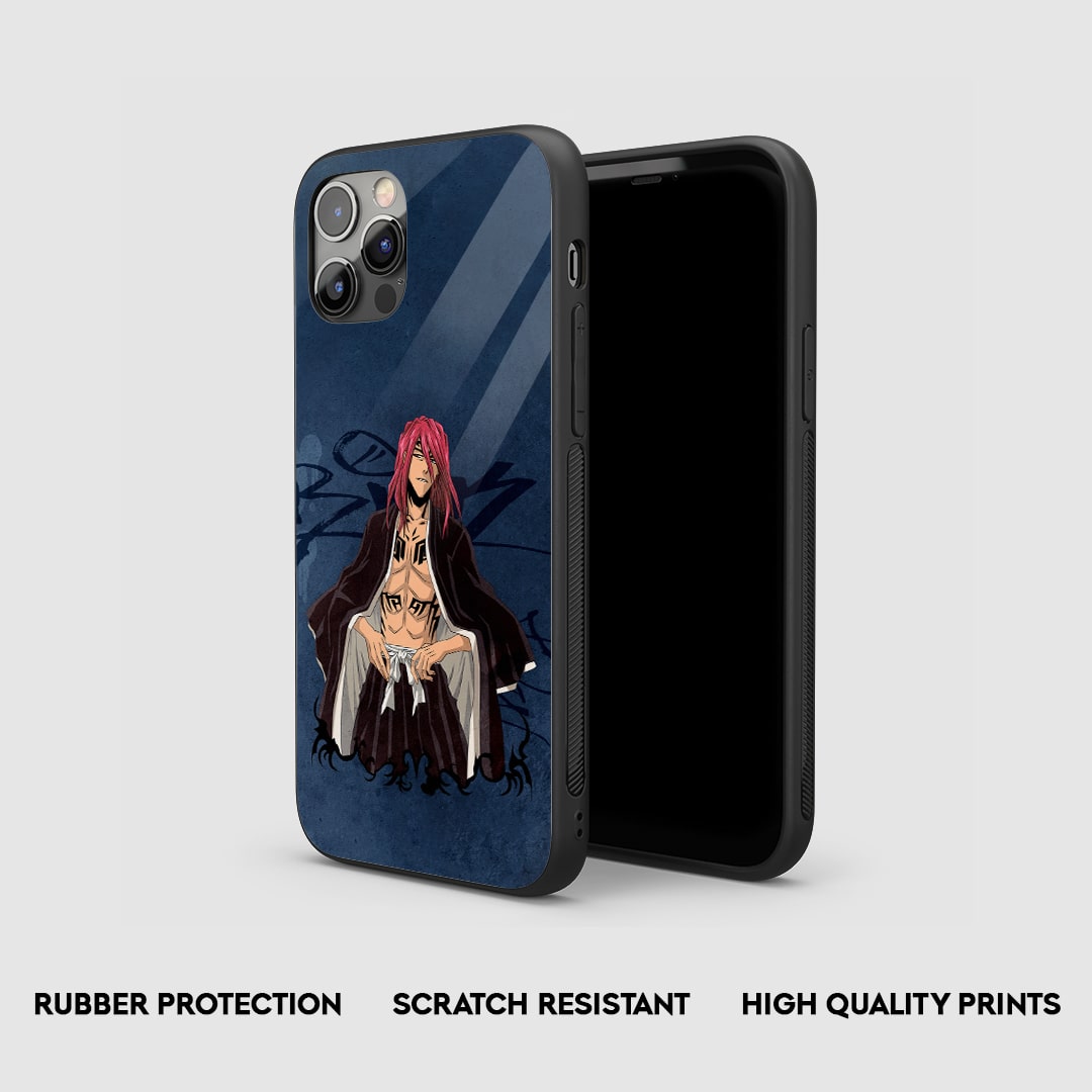 Side view of the Renji Abarai Armored Phone Case, highlighting its thick, protective silicone material.