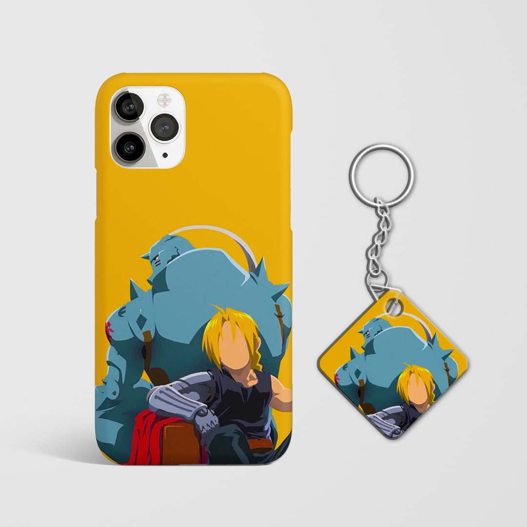 Stylish FMA Brotherhood phone cover for fans with Keychain