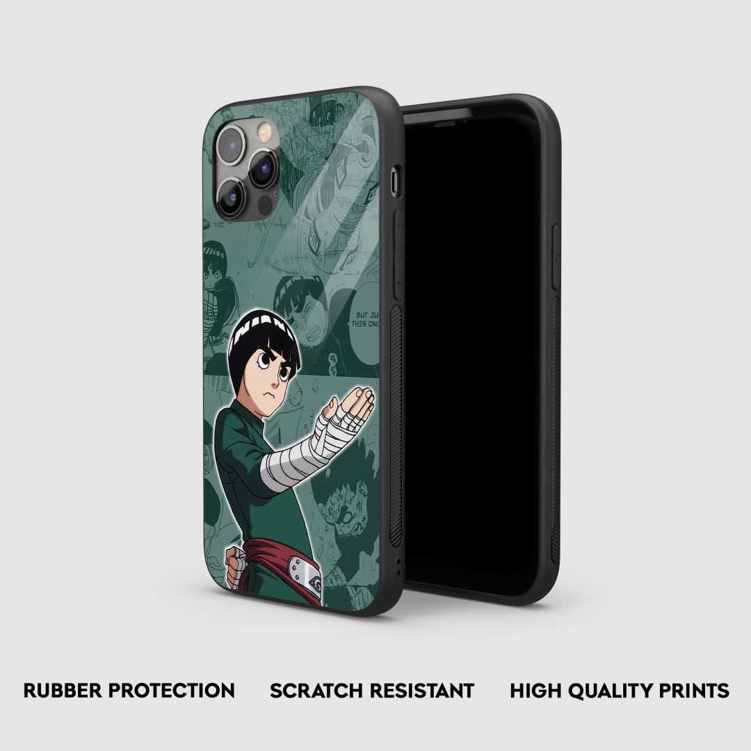 Side view of the Rock Lee Manga Armored Phone Case, showing its thickness and protective quality