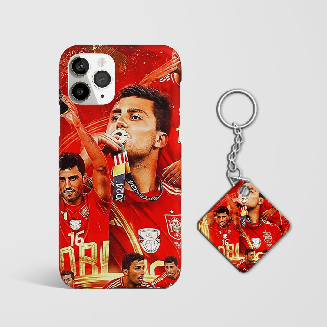 Rodri football phone case with Keychain