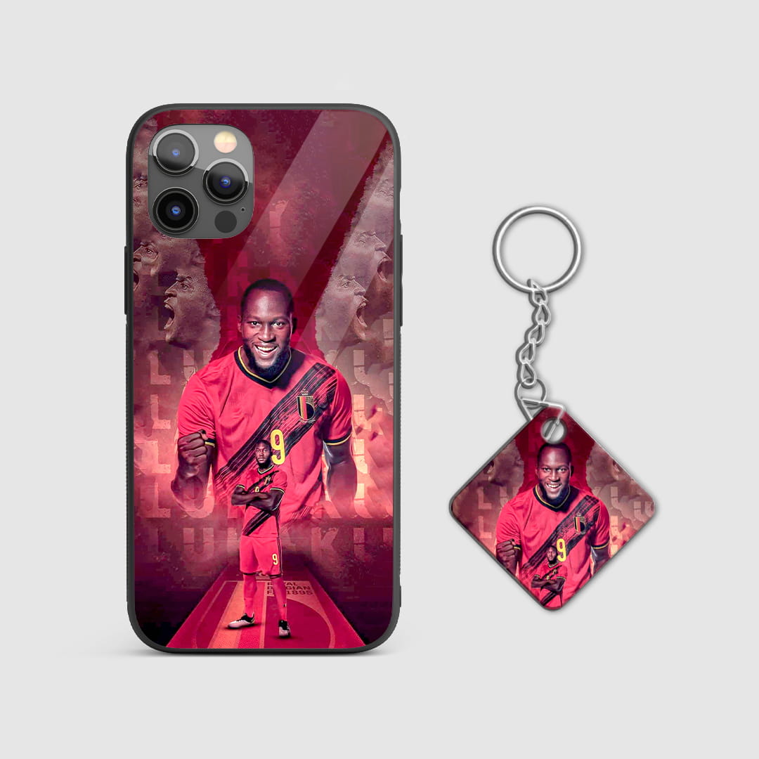 Shockproof Romelu Lukaku phone case with Keychain