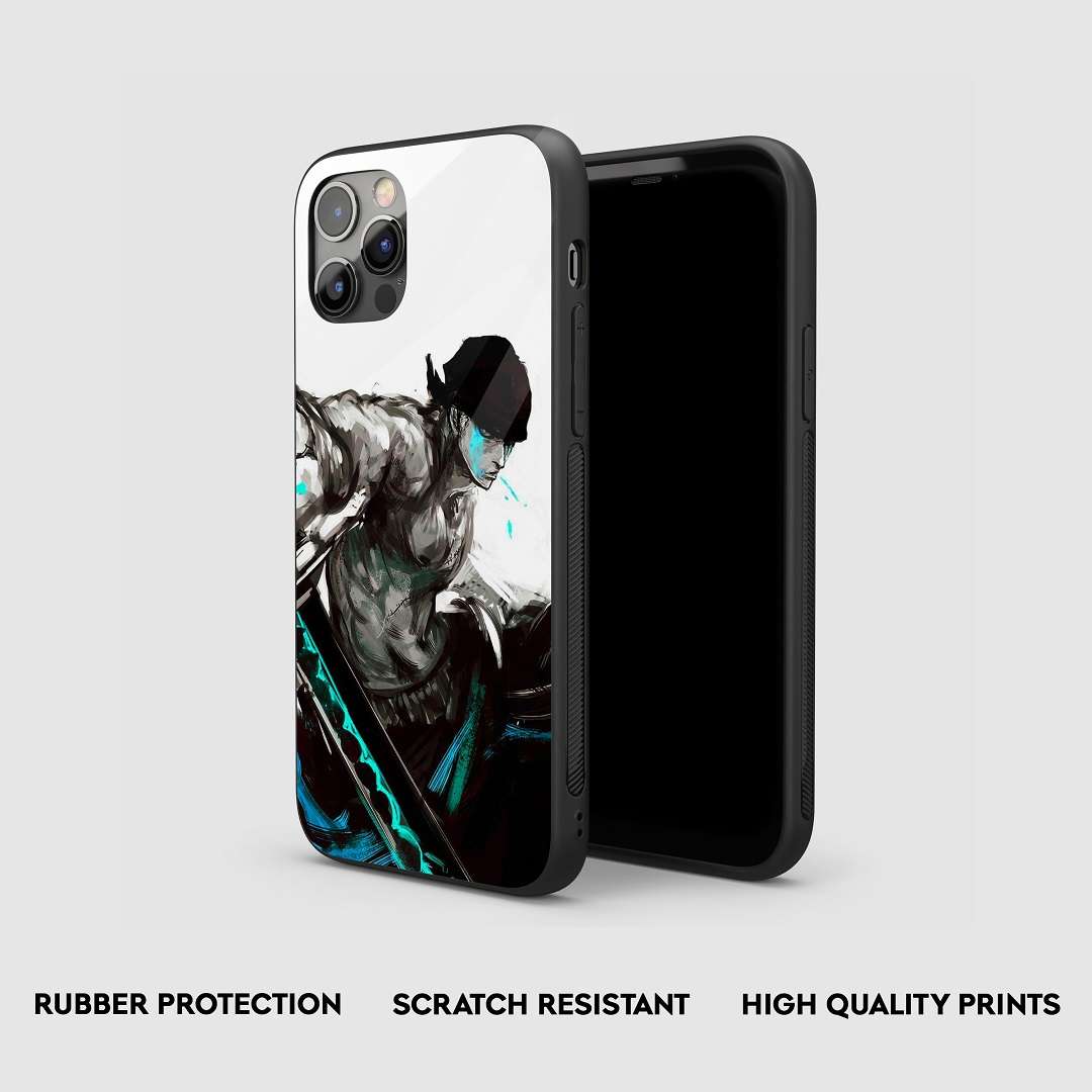 Side view of the Roronoa Action Armored Phone Case, highlighting its thick, protective silicone.