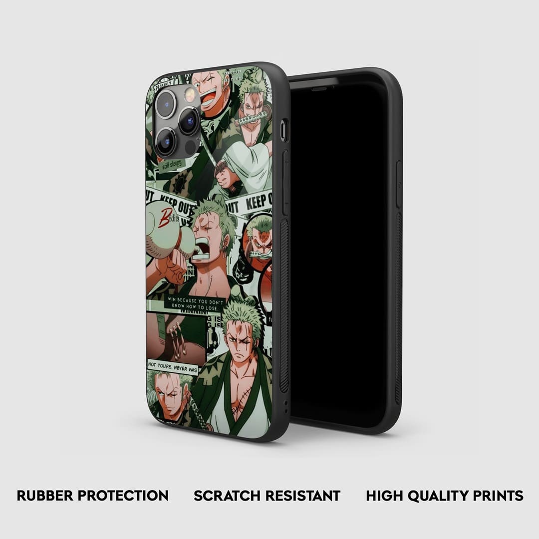 Side view of the Roronoa Synopsis Armored Phone Case, showcasing its robust protective silicone.