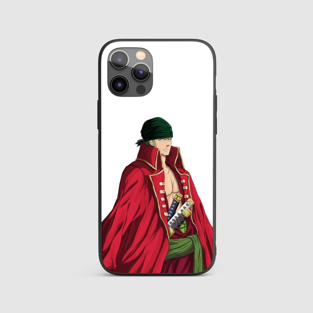 Roronoa Sword Silicone Armored Phone Case showcasing crossed swords in a battle-ready design.