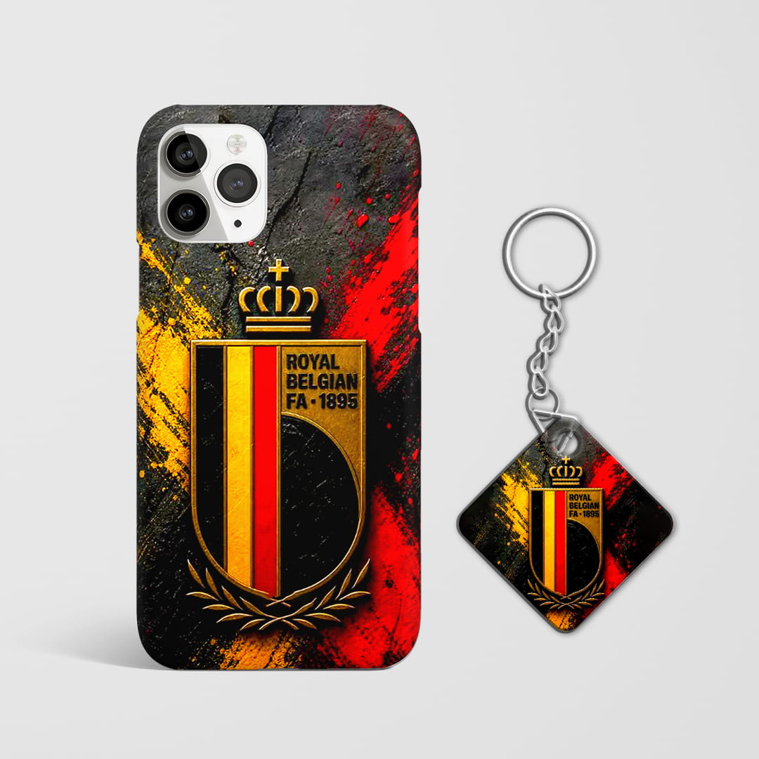 Belgium football crest phone case with Keychain
