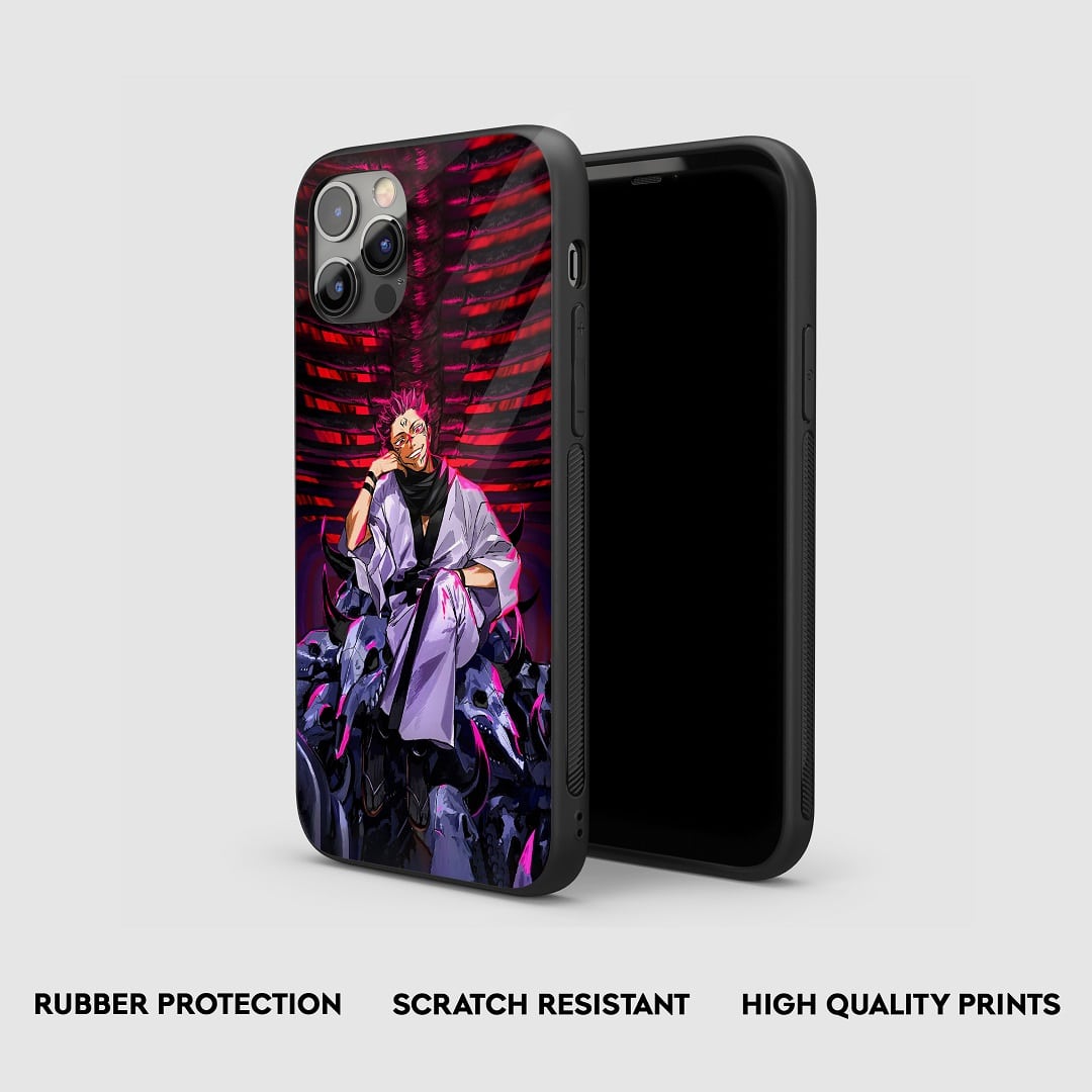 Side view of the Ryomen Laugh Armored Phone Case, showcasing its thick, protective silicone.