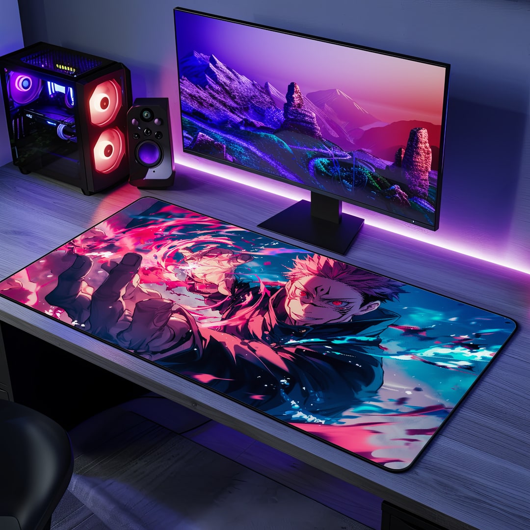 Ryomen Sukuna Power Desk Mat with intense anime design