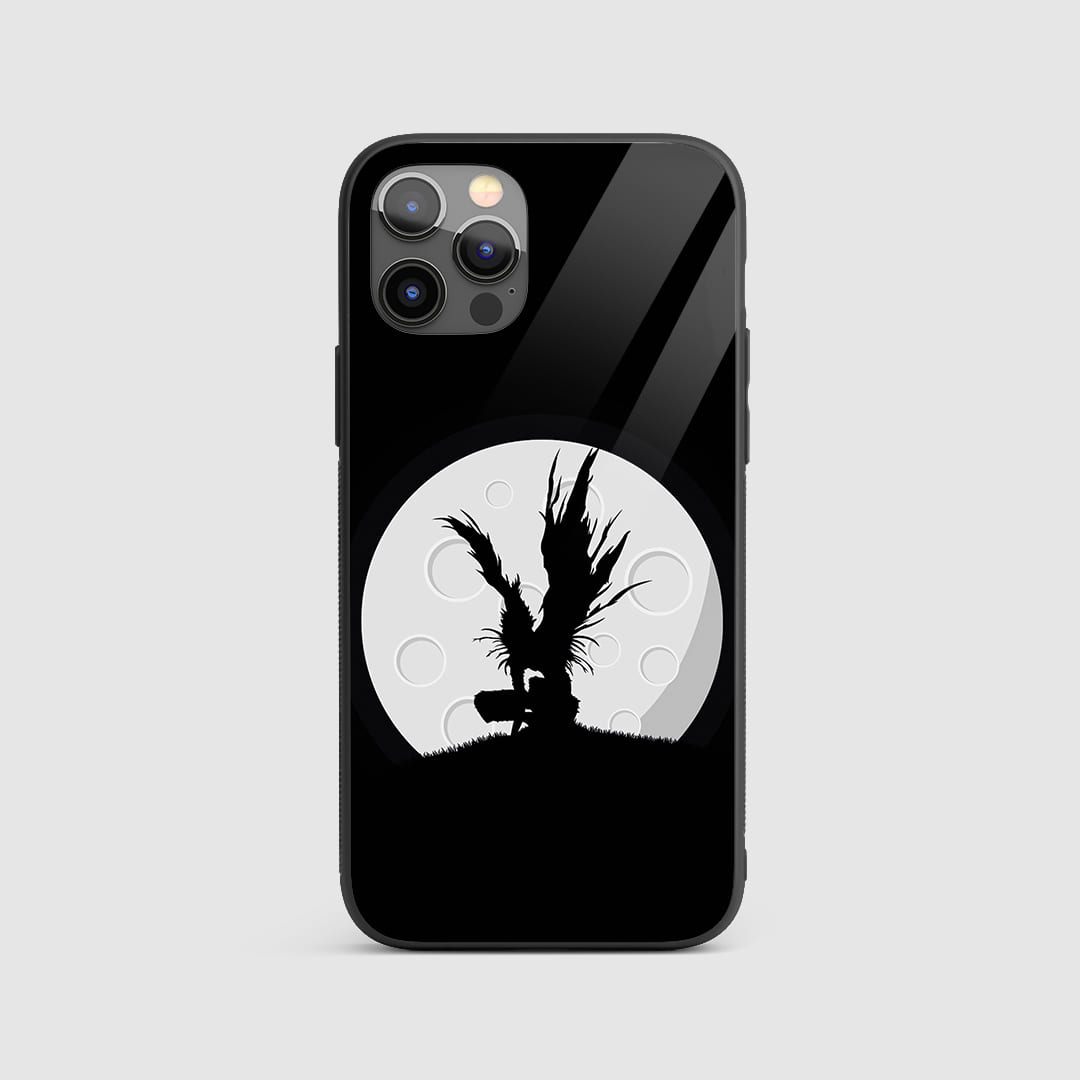Ryuk Black & White Silicone Armored Phone Case featuring bold artwork of Ryuk in monochrome.