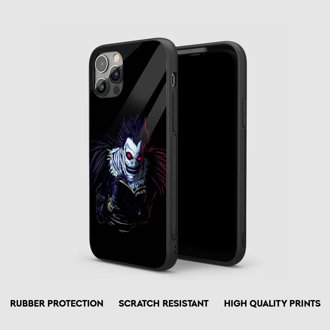 Side view of the Ryuk Death Note Armored Phone Case, highlighting its thick, protective silicone material.