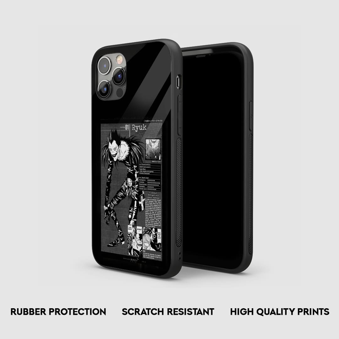 Side view of the Ryuk Retro Armored Phone Case, highlighting its thick, protective silicone material.