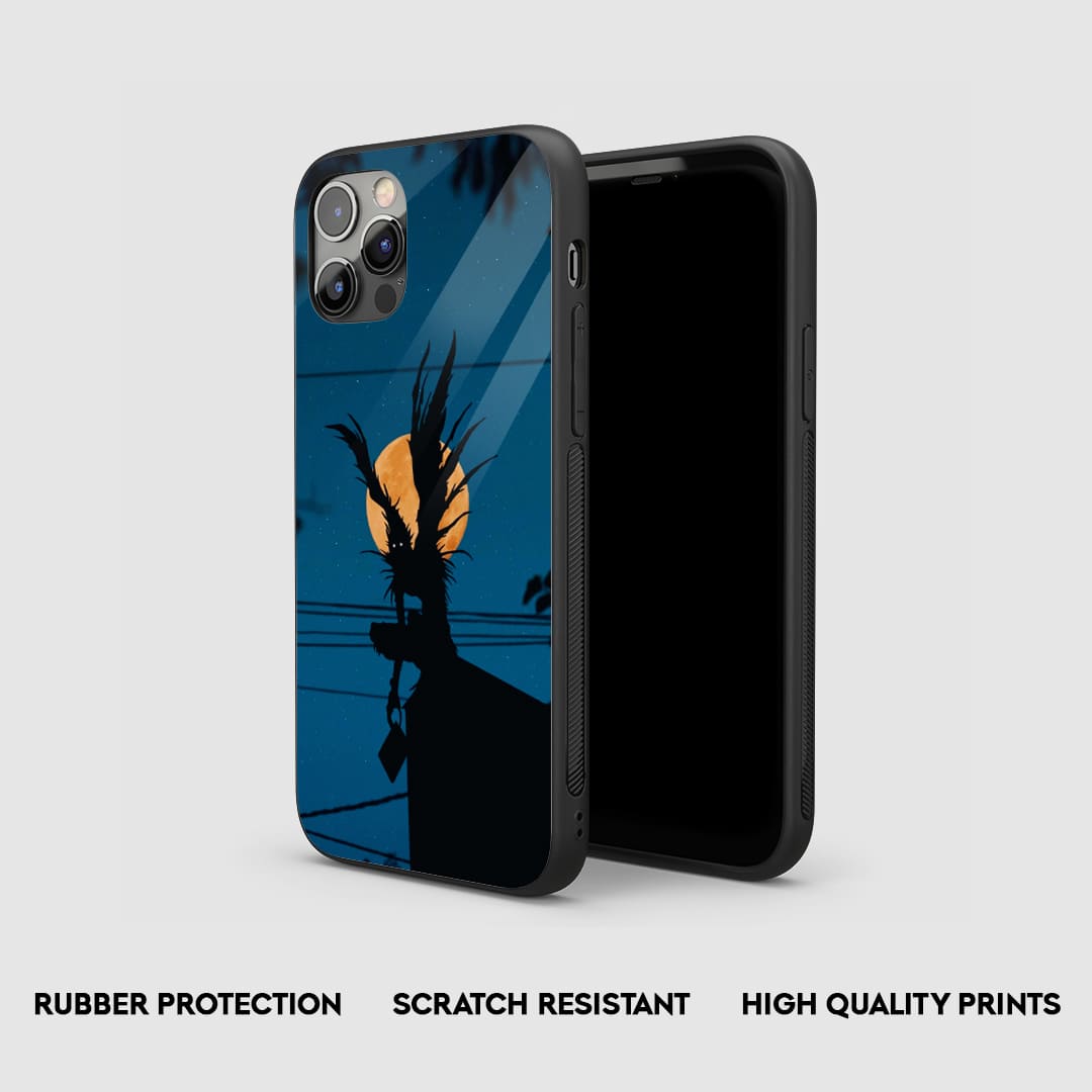 Side view of the Ryuk Shinigami Realm Armored Phone Case, highlighting its thick, protective silicone material.
