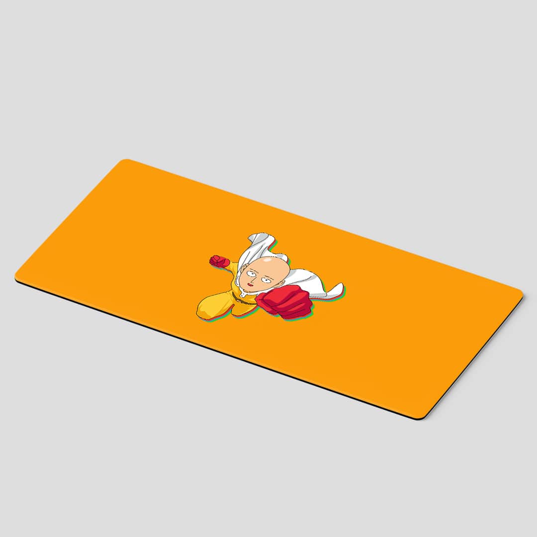 Subtle Saitama Minimal Desk Mat for anime fans
