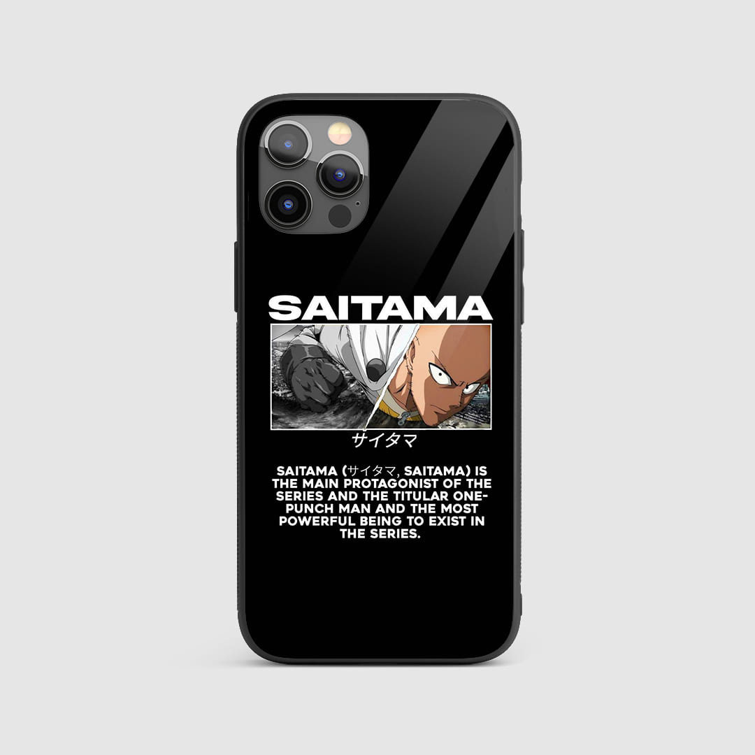 Saitama Synopsis Silicon Armored Phone Case featuring artwork of Saitama's story.