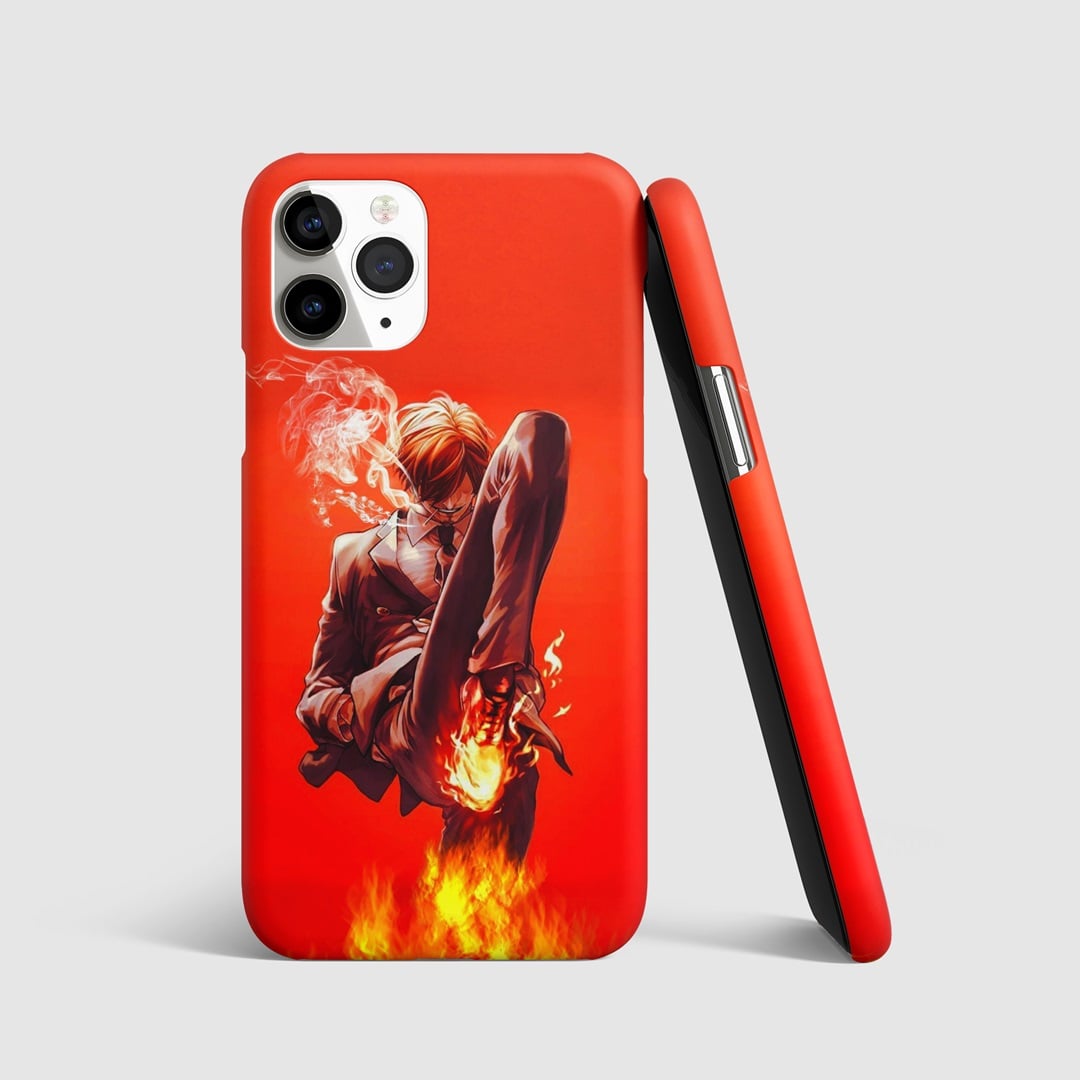 Sanji Action Phone Cover featuring One Piece character in a dynamic pose.