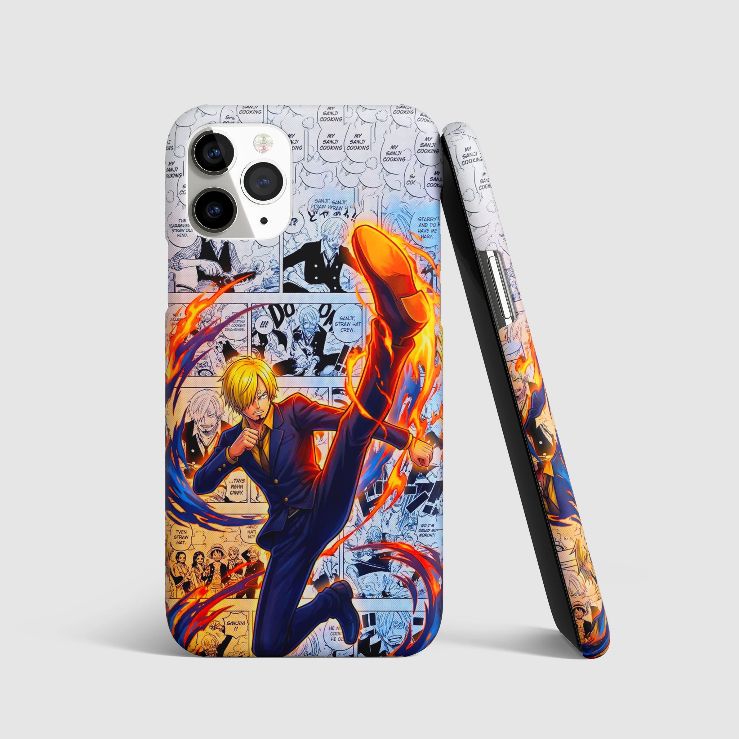 Sanji fire kick anime phone cover design