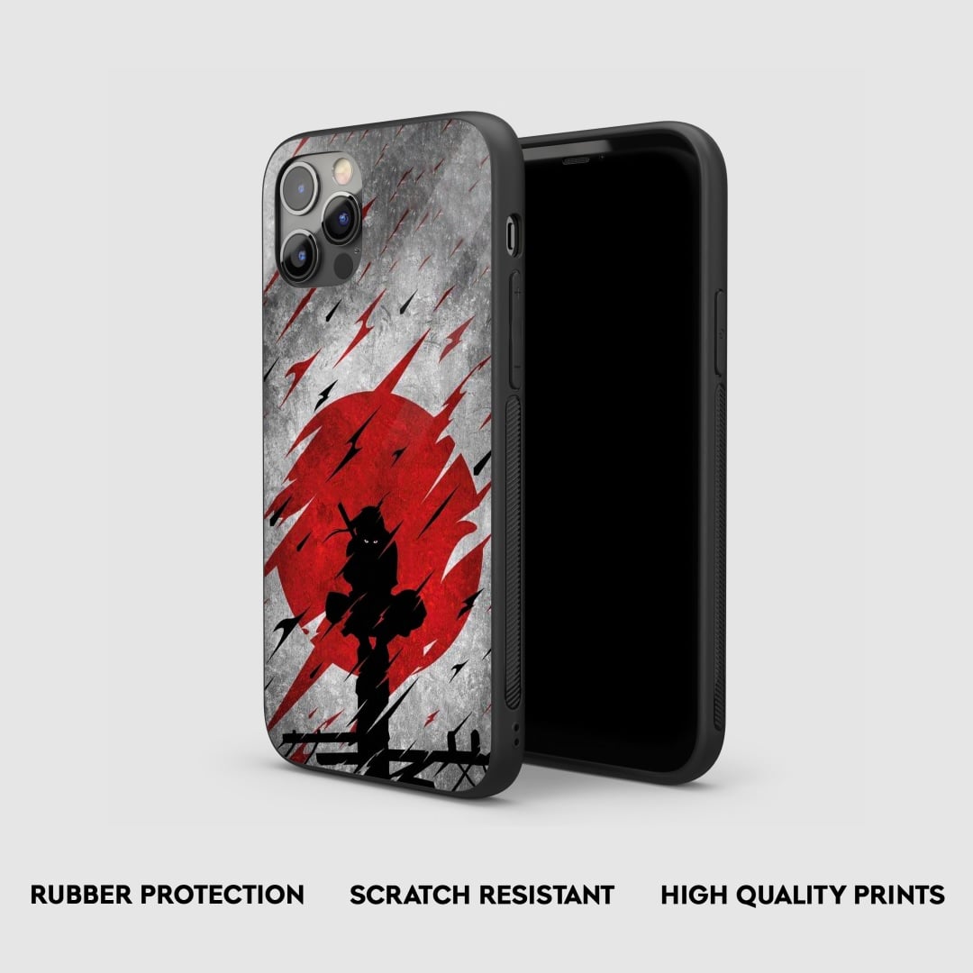 Side view of the Sasuke Clan Armored Phone Case highlighting its durable silicone protection.