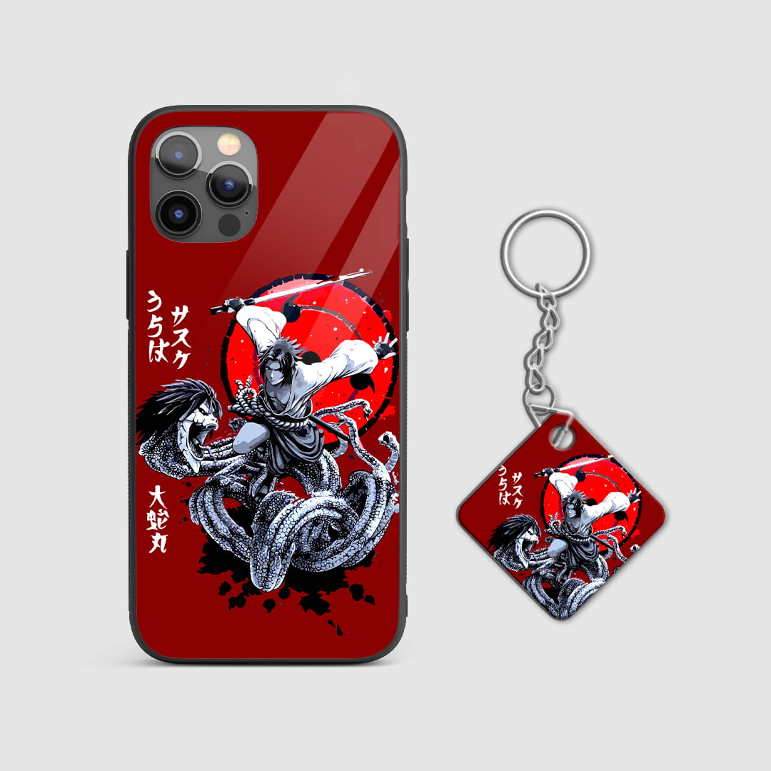 Sasuke and orochimaru shockproof armored phone case India with Keychain
