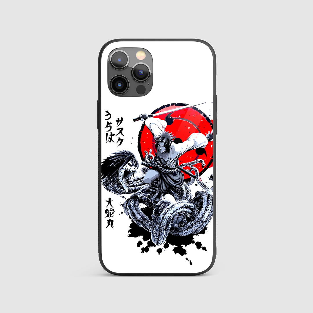 Sasuke and orochimaru ink art silicone armored phone case
