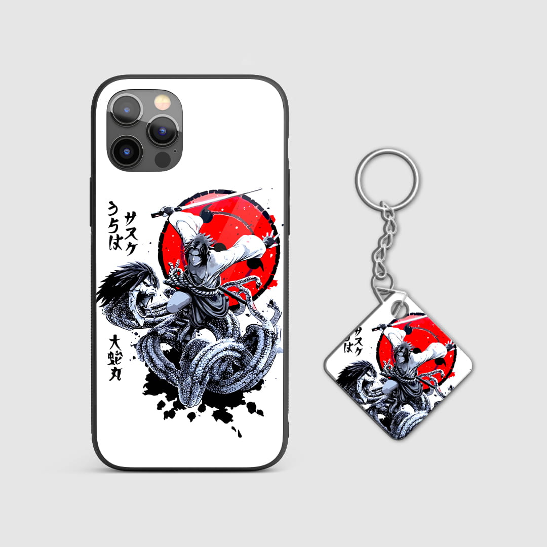 Naruto ink artwork mobile cover print with Keychain