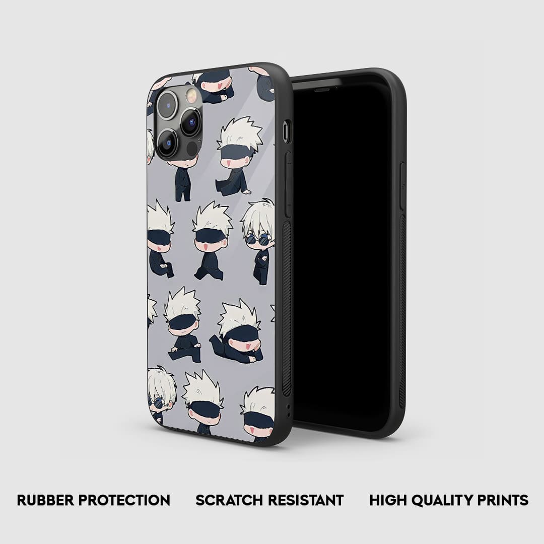 Side view of the Satoru Funko Armored Phone Case, showcasing its thick, protective silicone.